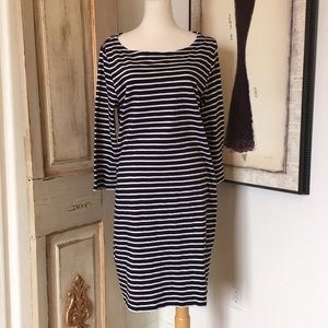 Garnet Hill Striped T Shirt Dress